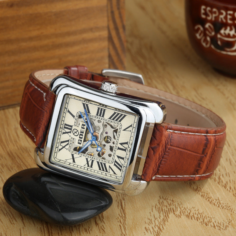 Automatic skeleton mechanical watch