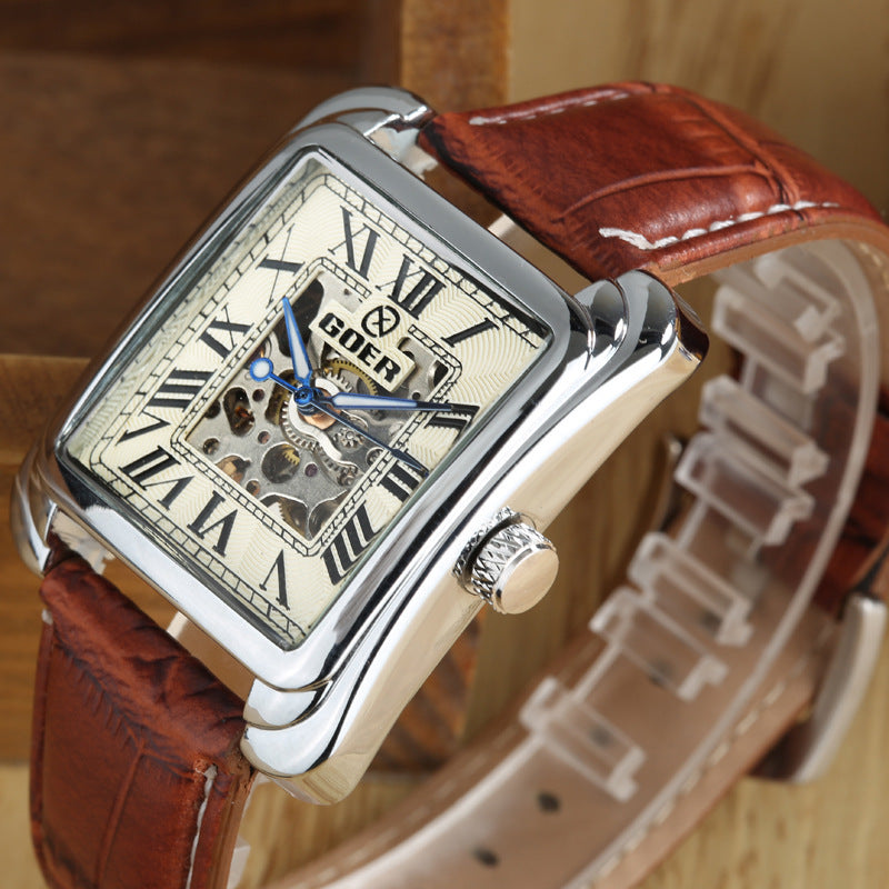 Automatic skeleton mechanical watch
