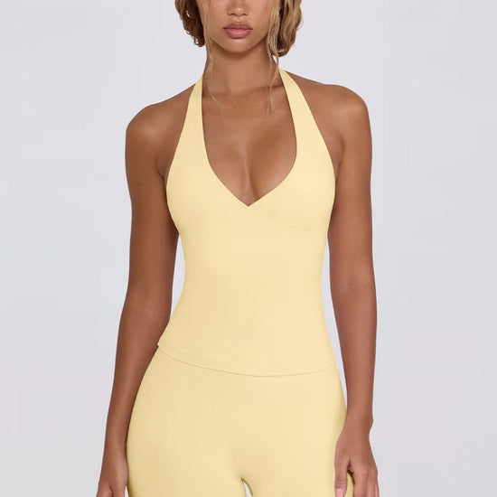Sports Bra Women Sexy Backless Halter-neck Sports Underwear Tight Elastic Gym Sport Yoga Bras Breathable Workout Push Up Vest