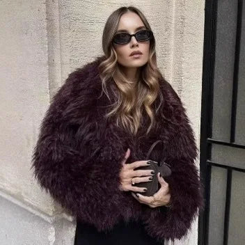 Faux Fur Jacket Women&