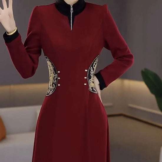 Elegant and Elegant Dress in Spring New Style of Meat Covering to Show Young Chinese Style Dress