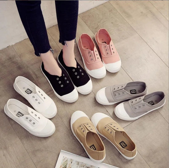 Leisure Shoes for Women Sneaker Fashion Four Seasons Breathable Slip-ON Athletic Low Help Women&