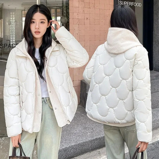 2025 Fashion Coats Korean Style Loose Comfort Quilted Coat Women Jacket Women Parkas Warm Jackets Casual Coat New Winter Clothes