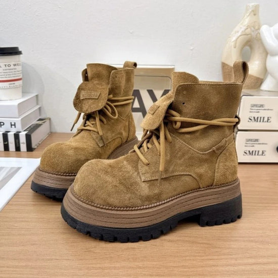 Flats Platform Ankle Boots for Women Casual Fashion Sport Shoes Cozy Dress Winter Boots 2025 Designer Brand Short Botas Female