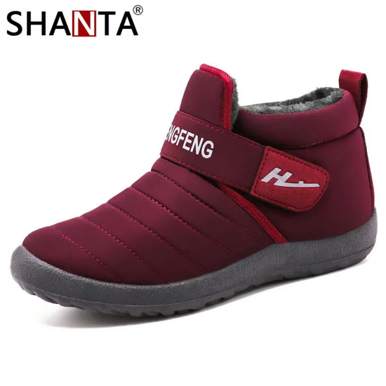 2024 Women Boots Waterproof Ankle Boots For Women Thick Bottom Winter Shoes Keep Warm Snow Boots Female Botas Mujer