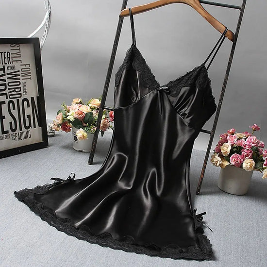Sexy Lace Patchwork Camisola Lingerie Nighty Wedding Dress Sleep Wear Nightdress Clothes Women&