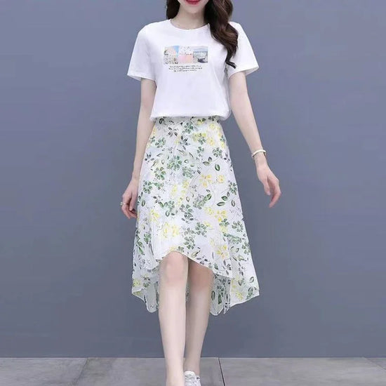 Woman Skirt New In Chiffon Floral Skirts for Women Clothing Trend 2024 High Quality Streetwear Harajuku V Modest Cheap Stylish